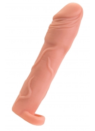 Телесная удлиняющая насадка с подхватом - 19 см. - ToyFa - в Новокуйбышевске купить с доставкой