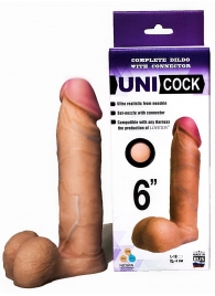 Насадка для страпона фаллической формы UNICOCK 6  - 18 см. - LOVETOY (А-Полимер) - купить с доставкой в Новокуйбышевске