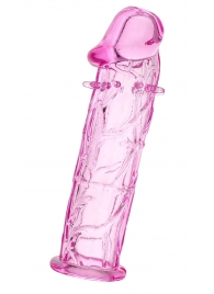 Розовая насадка фаллической формы - 12,5 см. - A-toys - в Новокуйбышевске купить с доставкой