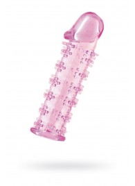 Розовая насадка на пенис с шипами - 12,5 см. - A-toys - в Новокуйбышевске купить с доставкой