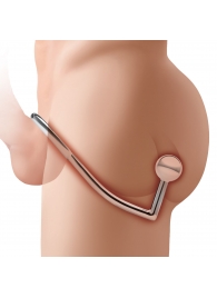 Кольцо на пенис с анальным стимулятором Stainless Steel Anal Hook   Cock Ring - BlueLine - в Новокуйбышевске купить с доставкой