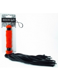 Нежная плеть с красным мехом BDSM Light - 43 см. - БДСМ Арсенал - купить с доставкой в Новокуйбышевске