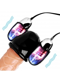 Черная стимулирующая насадка для головки полового члена Multi Speed Vibrating Penis Head Teaser - XR Brands - в Новокуйбышевске купить с доставкой