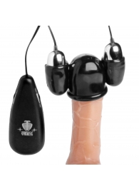 Черная стимулирующая насадка для головки полового члена Multi Speed Vibrating Penis Head Teaser - XR Brands - в Новокуйбышевске купить с доставкой