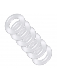 Комплект из 6 прозрачных эрекционных колец Ring Master Custom Ball Stretcher Kit - XR Brands - в Новокуйбышевске купить с доставкой