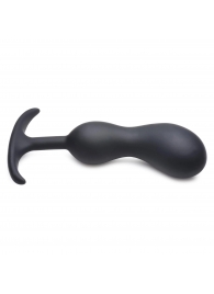 Черный массажер простаты с утяжелителями Premium Silicone Weighted Prostate Plug Large - 18,8 см. - XR Brands - в Новокуйбышевске купить с доставкой