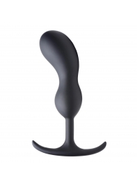 Черный массажер простаты с утяжелителями Premium Silicone Weighted Prostate Plug Large - 18,8 см. - XR Brands - в Новокуйбышевске купить с доставкой