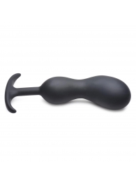 Черный массажер простаты с утяжелителями Premium Silicone Weighted Prostate Plug XL - 20,8 см. - XR Brands - в Новокуйбышевске купить с доставкой