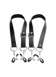 Ремни с зажимами для половых губ Spread Labia Spreader Straps with Clamps - XR Brands - купить с доставкой в Новокуйбышевске