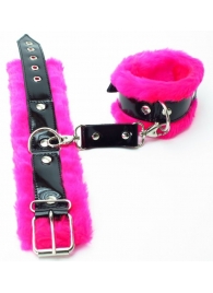 Оковы на ноги с розовым мехом BDSM Light - БДСМ Арсенал - купить с доставкой в Новокуйбышевске