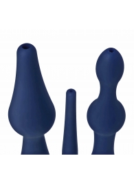 Набор из 3 универсальных насадок для анального душа Universal 3 Piece Silicone Enema Attachment Set - XR Brands - купить с доставкой в Новокуйбышевске
