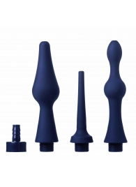 Набор из 3 универсальных насадок для анального душа Universal 3 Piece Silicone Enema Attachment Set - XR Brands - купить с доставкой в Новокуйбышевске