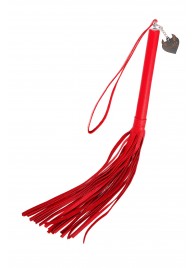 Красная кожаная плеть с петлёй - 50 см. - Pecado - купить с доставкой в Новокуйбышевске