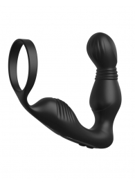 Черный вибростимулятор простаты с эрекционным кольцом Ass-Gasm Pro P-Spot Milker - Pipedream - в Новокуйбышевске купить с доставкой