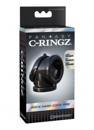 Черное эрекционное кольцо Rock Hard Cock Pipe - Pipedream - в Новокуйбышевске купить с доставкой