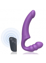 Фиолетовый безремневой страпон Straples Strap-On Dildo - Erokay - купить с доставкой в Новокуйбышевске