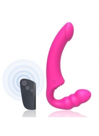 Розовый безремневой страпон Straples Strap-On Dildo - Erokay - купить с доставкой в Новокуйбышевске