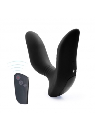 Черный вибромассажер простаты 3,5’’ Remote Control Curve P-spot Massager - 12 см. - Erokay - в Новокуйбышевске купить с доставкой
