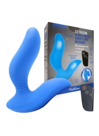 Синий вибромассажер простаты 3,5’’ Remote Control Curve P-spot Massager - 12 см. - Erokay - в Новокуйбышевске купить с доставкой