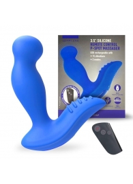 Синий вибромассажер простаты 3,5’’ Remote Control P-spot Massager - 12,5 см. - Erokay - в Новокуйбышевске купить с доставкой