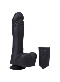 Черная мини-машина на присоске Piston Thruster - Doc Johnson - купить с доставкой в Новокуйбышевске