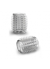 Прозрачная насадка с шипами STAY HARD COCK SLEEVE 01 CLEAR - Blush Novelties - в Новокуйбышевске купить с доставкой