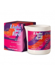 Массажная свеча Light My Fire Coconut с ароматом кокоса - 65 гр. - Love to Love - купить с доставкой в Новокуйбышевске