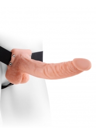 Полый страпон телесного цвета Hollow Strap-On with Balls - 24 см. - Pipedream - купить с доставкой в Новокуйбышевске