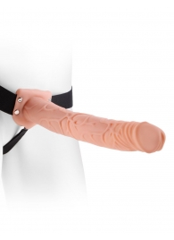 Фаллопротез телесного цвета Hollow Strap-On - 29 см. - Pipedream - купить с доставкой в Новокуйбышевске