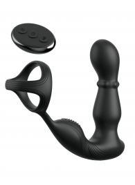 Черный вибростимулятор простаты с кольцом Ass-gasm Slide   Glide - Pipedream - в Новокуйбышевске купить с доставкой
