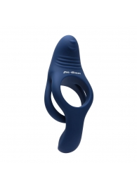 Синее эрекционное виброкольцо с двойным подхватом мошонки Ring Around The Rosy - Zero Tolerance - в Новокуйбышевске купить с доставкой