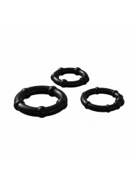 Набор из 3 черных эрекционных колец Babooom Ring Set - Adrien Lastic - в Новокуйбышевске купить с доставкой