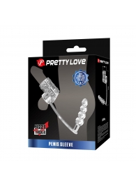 Прозрачная насадка на пенис и мошонку с анальным стимулятором Rilley - Baile - в Новокуйбышевске купить с доставкой