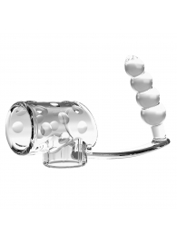 Прозрачная насадка на пенис и мошонку с анальным стимулятором Rilley - Baile - в Новокуйбышевске купить с доставкой