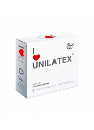 Ультратонкие презервативы Unilatex Ultra Thin - 3 шт. - Unilatex - купить с доставкой в Новокуйбышевске