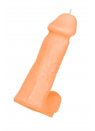 Оранжевая сувенирная свеча «Пенис» - Pecado - купить с доставкой в Новокуйбышевске