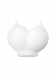 Белая сувенирная свеча «Сиськи» - Pecado - купить с доставкой в Новокуйбышевске