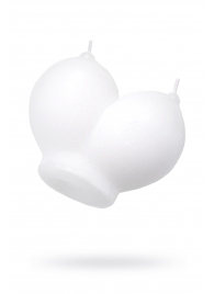 Белая сувенирная свеча «Сиськи» - Pecado - купить с доставкой в Новокуйбышевске