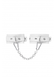 Белые мини-оковы со скруглёнными углами - Pecado - купить с доставкой в Новокуйбышевске