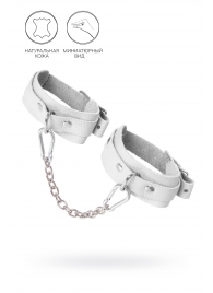 Белые мини-оковы со скруглёнными углами - Pecado - купить с доставкой в Новокуйбышевске