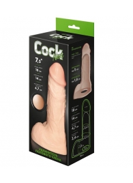 Телесный фаллоудлинитель с мошонкой Cock Next - 19 см. - LOVETOY (А-Полимер) - в Новокуйбышевске купить с доставкой