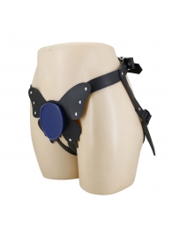 Синие трусики харнесс с платформой Caludio II - Baile - купить с доставкой в Новокуйбышевске