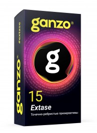Презервативы анатомической формы с точечной и ребристой структурой Ganzo Extase - 15 шт. - Ganzo - купить с доставкой в Новокуйбышевске