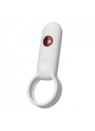 Белое эрекционное виброкольцо с пультом ДУ - Youvic - в Новокуйбышевске купить с доставкой