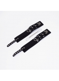 Черные кожаные оковы Sex - Crazy Handmade - купить с доставкой в Новокуйбышевске