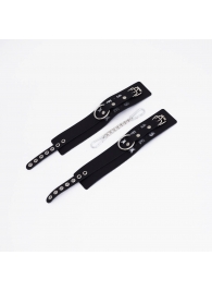 Черные кожаные оковы Sex - Crazy Handmade - купить с доставкой в Новокуйбышевске