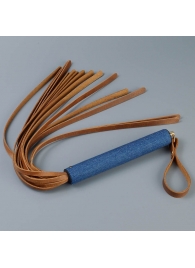 Плеть с джинсовой ручкой «Дикий Запад» - 60 см. - Sitabella - купить с доставкой в Новокуйбышевске