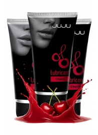 Набор из 3 съедобных лубрикантов JUJU со вкусом вишни - JuJu - купить с доставкой в Новокуйбышевске