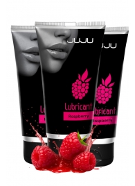 Набор из 3 съедобных лубрикантов JUJU со вкусом малины - JuJu - купить с доставкой в Новокуйбышевске