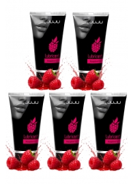 Набор из 5 съедобных лубрикантов JUJU со вкусом малины - JuJu - купить с доставкой в Новокуйбышевске